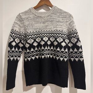 BANANA‎ REPUBLIC Fair Isle Wool Blend Holiday Winter Sweater Size XS
